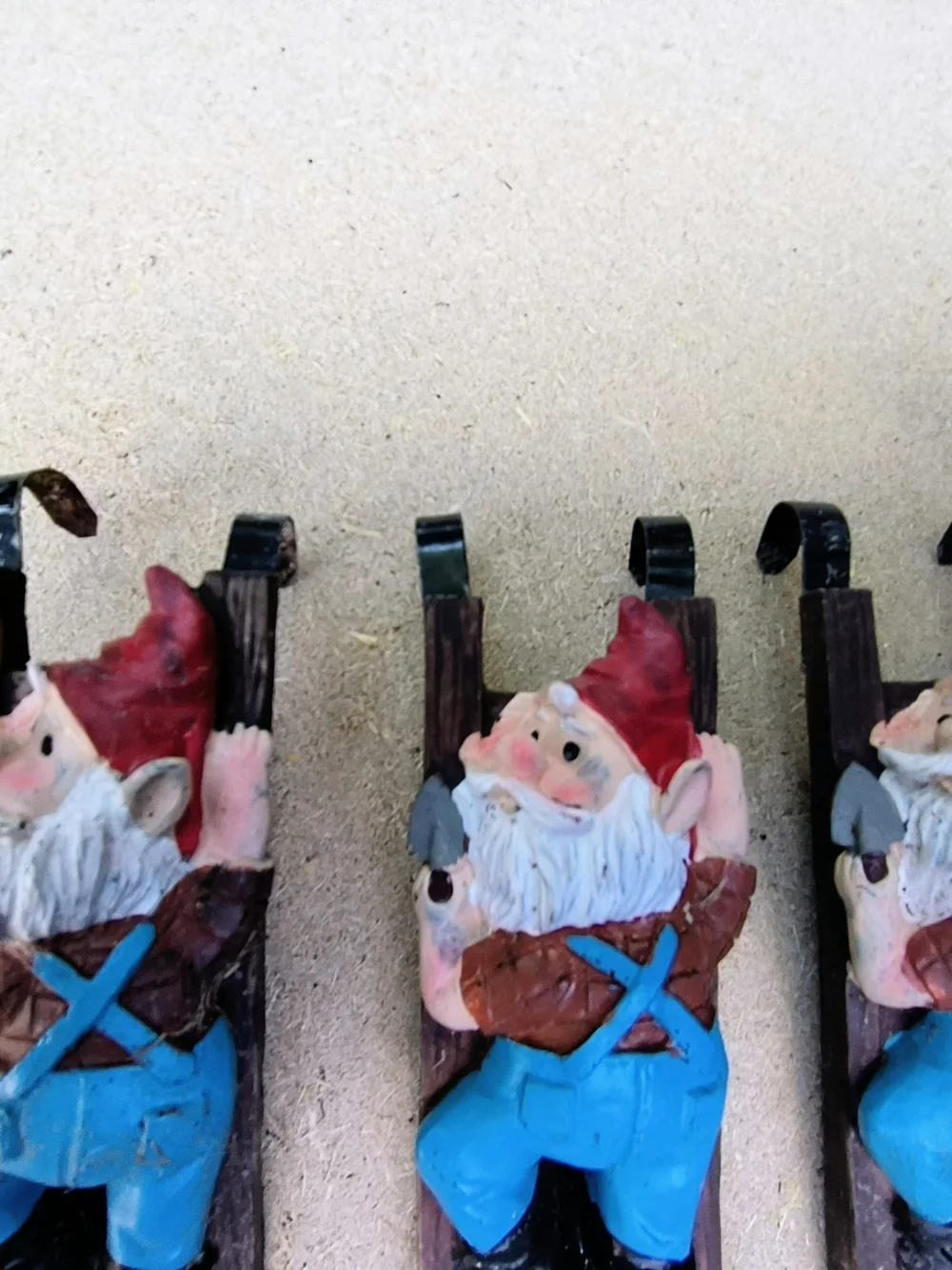 Hanging Gnome Figures 3 Each Is Roughly 5 1/2 Tall X 2